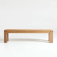 Sonoma 7 piece natural counter set with upholstered stools, bench & server. Buy Stylish Wooden Dining Benches Online Crate And Barrel Uae