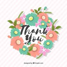 Download thank you background with flowers for free. Free Vector Thank You Floral Background