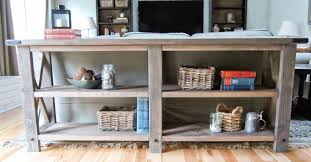 Rustic X Console Table Ana White