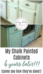 You'll need some warm water with a splash of. My Chalk Painted Cabinets 4 Years Later How Did They Do Artsy Chicks Rule