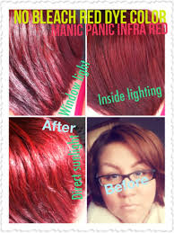 No Bleach I Had Light Brown Ends And Darker Brown Roots I Used Manic Panic Infra Red On Dry Clean Hair For Around Shades Of Red Hair Red Hair Color
