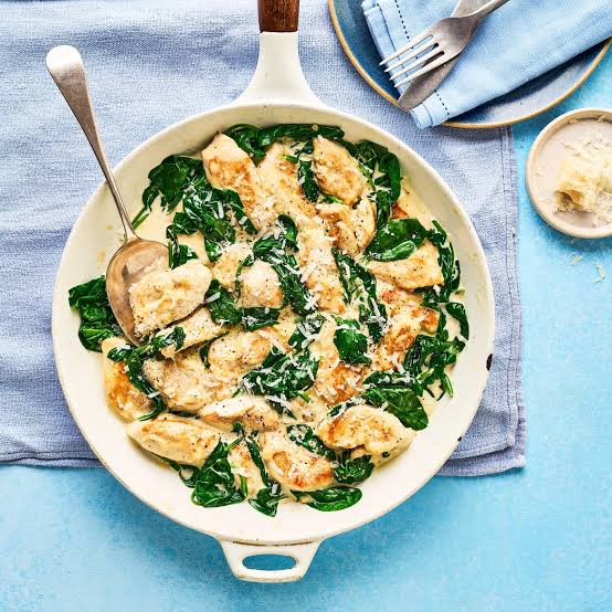 Honey Garlic Glazed Chicken Breast with Spinach