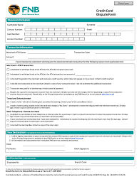 If a transaction doesn't look right, you can dispute it using the anz app or anz internet banking. Fnb Credit Card Dispute Form Fill Online Printable Fillable Blank Pdffiller