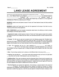 Name, surname, residence of the owner, location of land, area, map of the plot of land showing boundaries on all four sides and shall have an index of registration. Land Lease Agreement Print Download Legal Templates