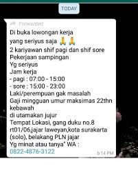 Gaji harian di cikarang cari di antara 19.300+ lowongan kerja terbaru pekerjaan penuh waktu, sementara dan paruh waktu langganan informasi lowongan kerja cepat & gratis pemberi kerja terbaik di cikarang kerja: Lowongan Kerja Jogja Gaji Mingguan Lulusan Sma Cari Kerja
