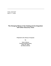 Pdf The Changing Nature Of The Catalog And Its Integration