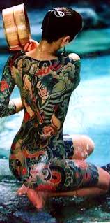 What are the traditional japanese tattoo meanings? Japanese Lady With Traditional Irezumi Full Body Tattoo Cafleurebon Perfume Blog