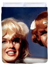 Marilyn Monroe and Jack Lemon Portrait Art Print by Gabriel T Toro