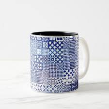 Lisbon Aquarium Tiles Texture Pattern Ceramic Port Two Tone Coffee Mug Zazzle Com Tiles Texture Textures Patterns Mugs
