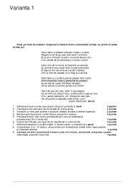 O sa scriu exact ca la bac raspunsurile, nu glumesc! Variante Bac Romana 2009 By Diana Nita Via Slideshare