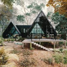 Une Immense Cabane Vitree A L Interieur Contemporain Planete Deco A Homes World In 2021 A Frame House Plans House Exterior Cabin Design