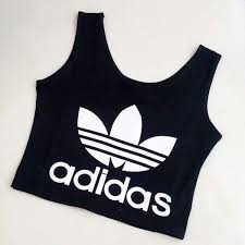 Black Adidas Crop Top Shirt Cute Classic Womens Girls Adidas Crop Top Sports Bra Uk Size 4 6 8 Small 10 Black Adidas Crop Top Adidas Crop Adidas Girl