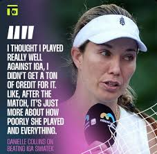I don't want to hear a negative thing about Danielle Collins again🤣