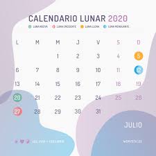 La próxima luna llena será el día 24 de julio de 2021. Calendario Lunar Julio 2020 Fases Y Movimientos Wemystic