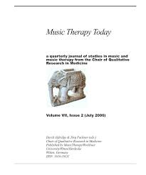 Music Therapy Today Vol 7 No 2 By World Federation Of Music Therapy Issuu