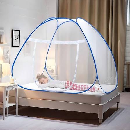 Heart Home Nylon Single Bed Mosquito Net | Foldable Machardani for Bedroom | Outdoor Trip Mosquito Net | 6.5x4 Feet | Blue : Amazon.in: Home & Kitchen