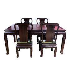 Wood of any of various cherry trees especially the black cherry. Dark Cherry Solid Rosewood Dining Table Set 5 Pc Set Carvings On Table And Chairs Ysct01