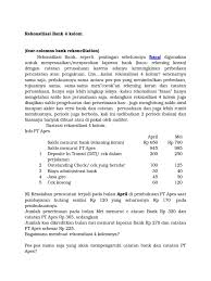 Bagi perusahaan rekonsiliasi bank menambah saldo perusahaan menambah saldo bank mengurang saldo bank tujuan rekonsiliasi bank bagas nuraida ramadeni pengeluaran 8 kolom. Rekonsiliasi Bank 4 Kolom Pdf