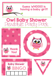 Pink Owl Baby Shower Printable Pack Pink Owl Baby Shower Owl Baby Shower Owl Baby Shower Invitations