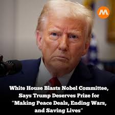 Unabashedly ignorant. Jealous. Petty. Does he even remember that he just  killed 100 people in boats, countless numbers in Venezuela...while he is  begging for a peace prize...how dumb is he, no really...
