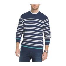 Izod Mens Stripe Pullover Sweater Estatebluehtr S Walmart