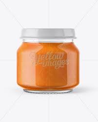 Baby Food Carrot Puree Jar Mockup In Jar Mockups On Yellow Images Object Mockups Baby Food Recipes Baby Food Jars Broccoli Puree