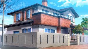 Anime Citrus Architecture Brick Citrus Anime House 1080p Wallpaper Hdwallpaper Desktop Cenario Anime Cenarios Externos Casa Anime