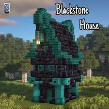 Blackstone House Warped Wood Nether New Minecraft Design Minecraft Amazing Minecraft Minecraft Crafts