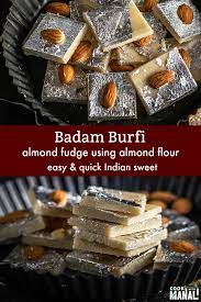 Easy Badam Burfi Almond Fudge Made With Store Bought Almond Flour You Need Less Than 20 Minut Easy Indian Dessert Recipes Easy Indian Dessert Almond Recipes