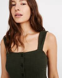 Plus Lightspun Button Front Tank Midi Dress Madewell
