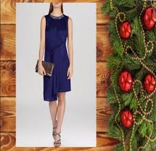 Stunning Karen Millen Modern Graphic Dark Blue Beaded Neck Cocktail Dress Uk10 Dresses Karen Millen Clothes For Women