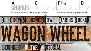Bit.ly/1wtp7nf guitar i've actually made 2 tutorials for this song. Wagon Wheel Easy Beginner Guitar Tutorial No Capo Old Crow Medicine Show Darius Rucker Youtube