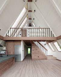 Build Your Own Beautiful And Sleek Flat Pack Cabin With This Company A Frame House Plans Tiny House Cabin Frame House Plans