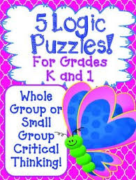 Spring Logic Puzzles For Kindergarten First Grade Print Or Interact Digitally Critical Thinking Logic Puzzles First Grade