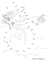 Christmas Dot To Dot Snowman For Xmas Christmas Coloring Pages Connect The Dots Game Dots Game