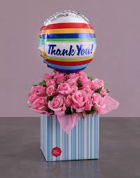 Thank you gift stock photos and images 23,315 matches. Thank You Balloon And Pink Rose Box Balloon And Flowers Gifts Flower Box Gift Balloons Happy Birthday Candles