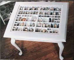 Shell Table Sea Shells Letterpress Type White End Tables