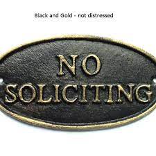 A sarcastic punch or a clever message is all it takes to make sure solicitors get your no soliciting request. No Soliciting Cast Iron Sign No Soliciting Metal Sign No Etsy Metal Signs Cast Iron Sign No Soliciting