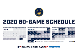 Download 2020 and 2021 pdf calendars of all sorts. Milwaukee Brewers Release Schedule For 2020 Regular Season