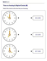 time worksheets for kids online splashlearn