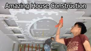 House Construction Installation Plaster Ceiling Living Room Decorate Plaster Ceiling False Ceiling Pop False Ceiling Design