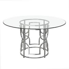 Roundhill furniture cylina glass top round dining table with 4 chairs. Diamond Sofa Avalon Round Glass Top Stainless Steel Base Dining Table Accuweather Shop