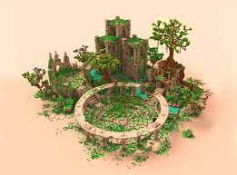 They should have called the movie voxels, but no one would have related to it. The Golden Trine Me Voxel Art 2020 Art