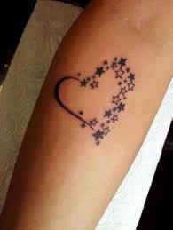 In this post you can see different images and photos of star hearts tattoo designs made by different people of different ages. Half Stars Heart Tattoo Tattoo Star Tattoos Star Tattoo Designs Tattoos