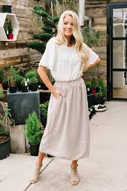 Roma Cinch Waist Midi Skirt In Light Beige Skirt Outfits Beige Skirt Outfit Midi Skirt