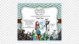 Wedding Invitation Jack Skellington Christmas Baby Shower Christmas Holidays Text Png Pngegg