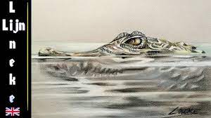 Get a running start down that line and, staying low, leap onto the animal with hands extended forward. How To Draw A Crocodile In The Water With Pastel Pencil Youtube