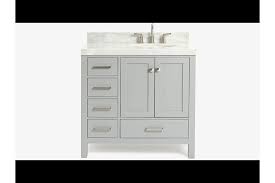 Right Offset Oval Single Sink Vanity