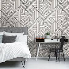 Black And White Geometric Wallpaper Uk Pin On Bathroom Inspiration
