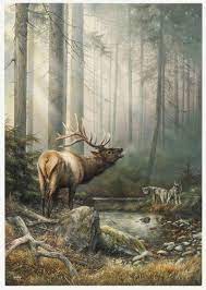 Echo In The Mist By Denis Mayer Jr Wildlife Paintings Hunting Art Wildlife Artwork